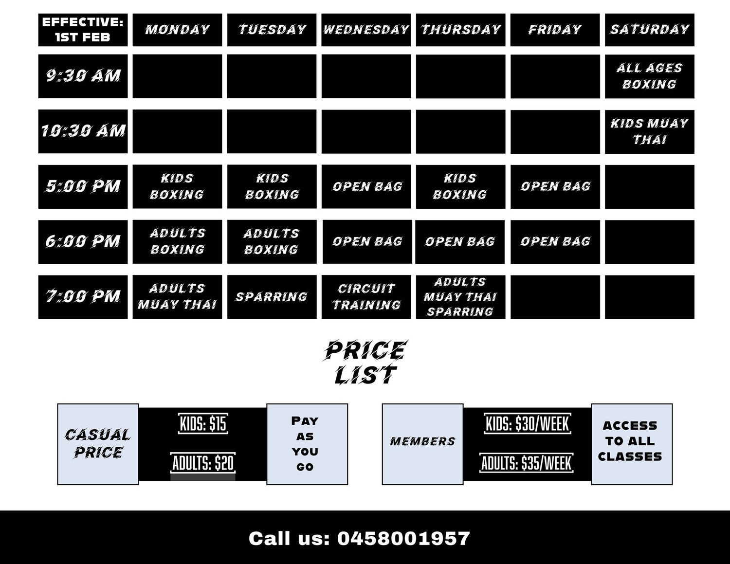Timetable – supergym-australia